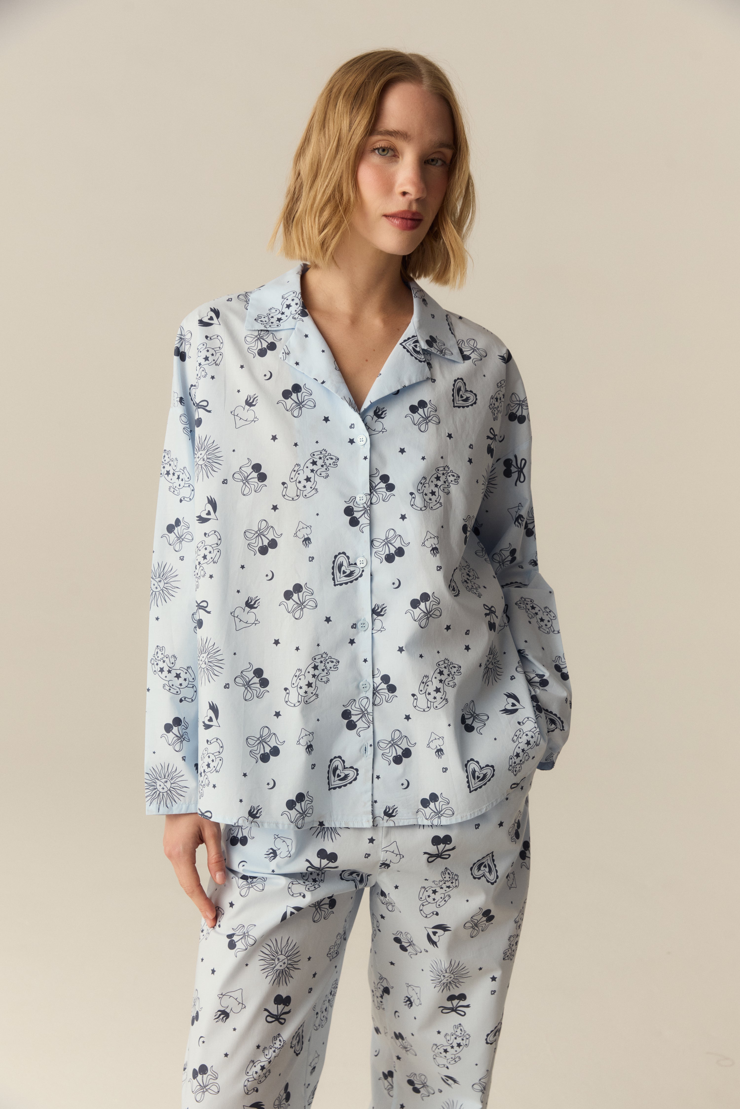 PIJAMA ELECTRA CELESTE