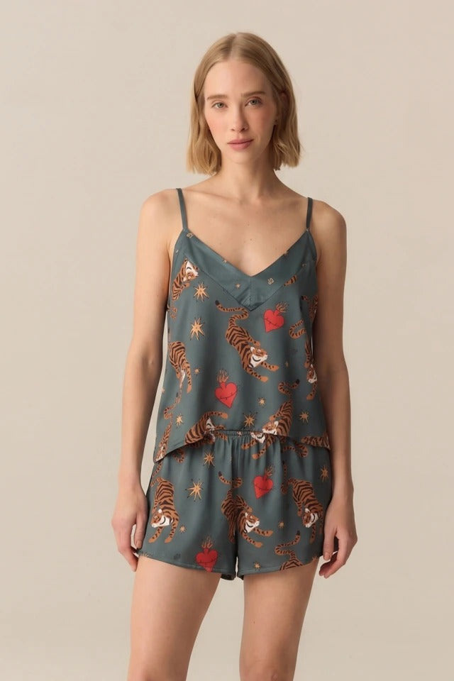 PIJAMA VENUS VEGA GREEN CORTO